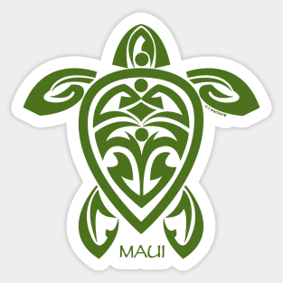 Green Tribal Turtle / Maui Sticker